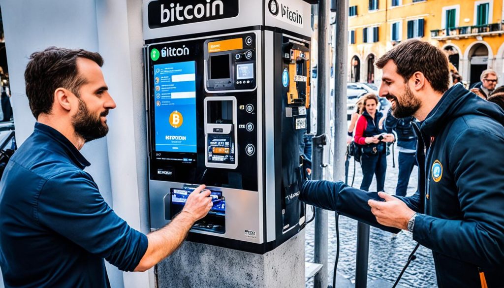 Bitcoin vending machine installation