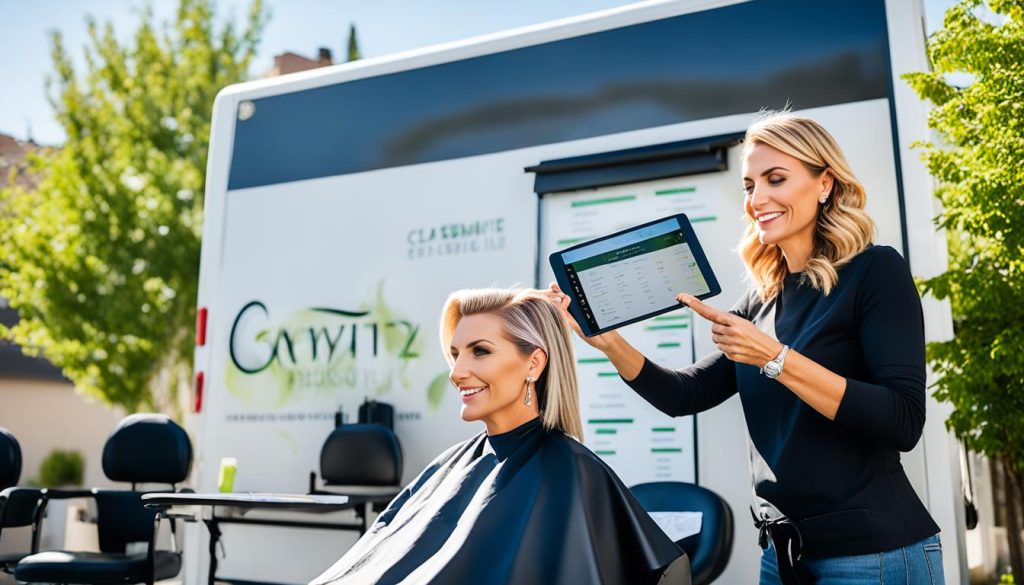 appointment management for mobile hair salon