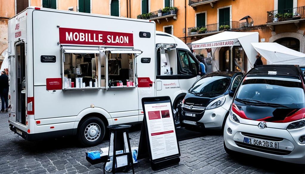 legal requirements for mobile hair salon in Italy