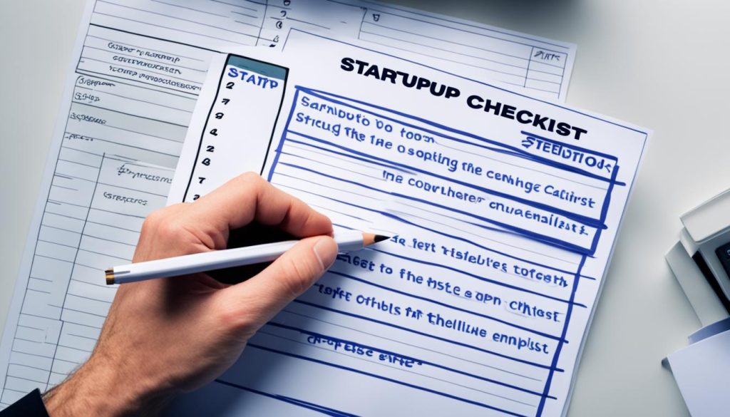 startup checklist