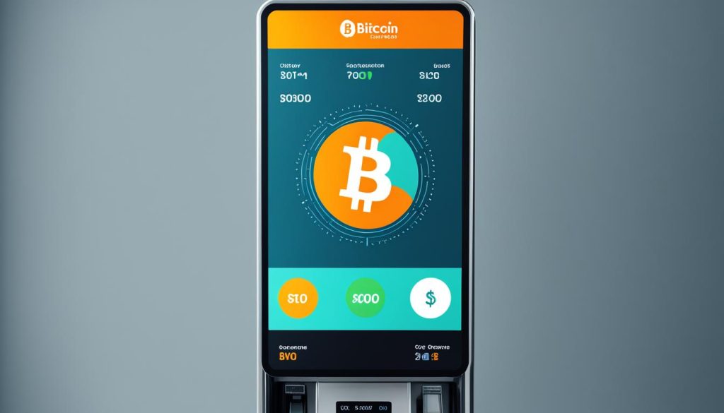 user interface design for Bitcoin vending machines