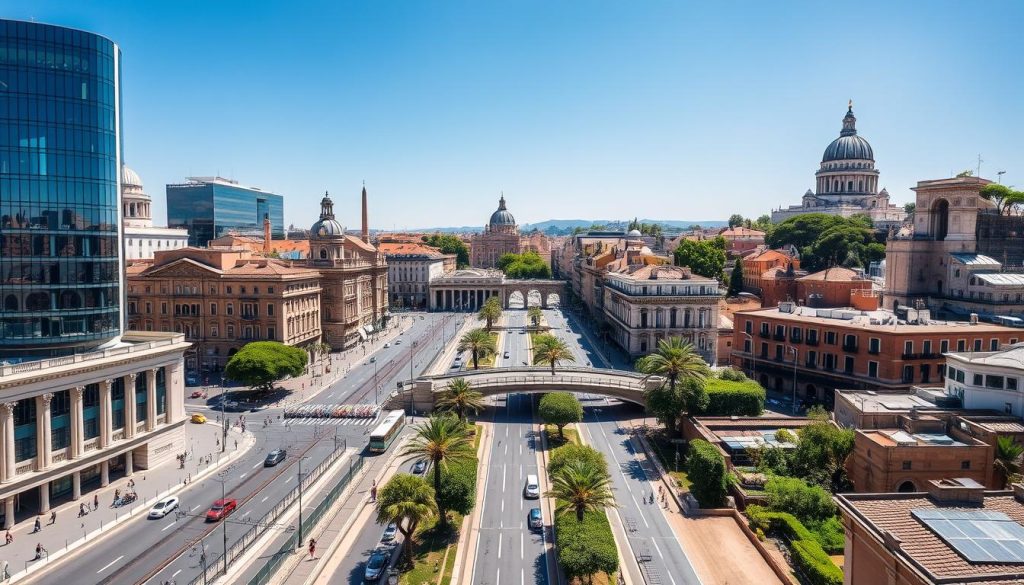 modern infrastructure in Rome