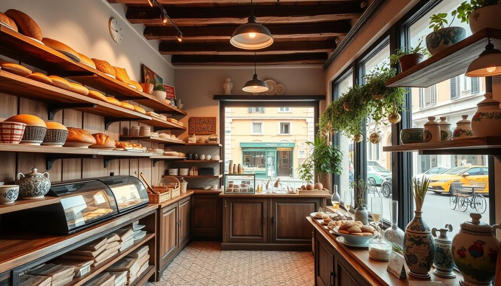 Florence bakery setup