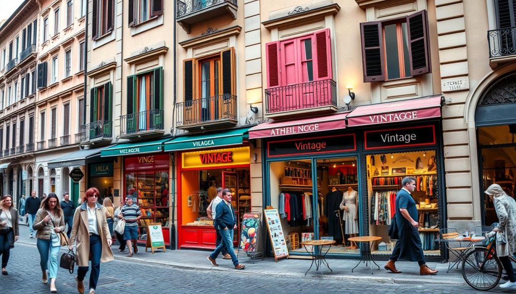 best locations vintage stores Milan