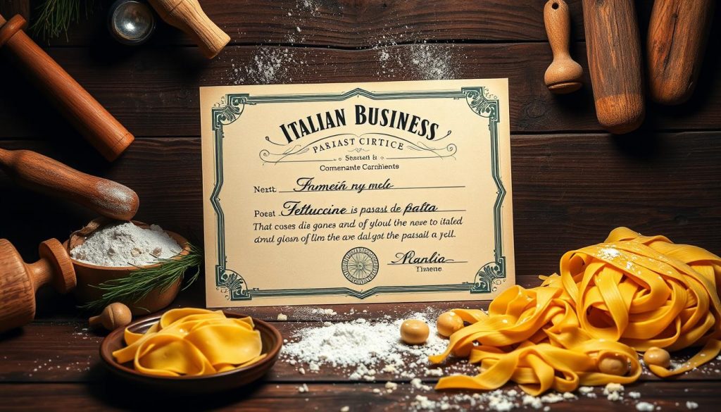 pasta business license in Italy