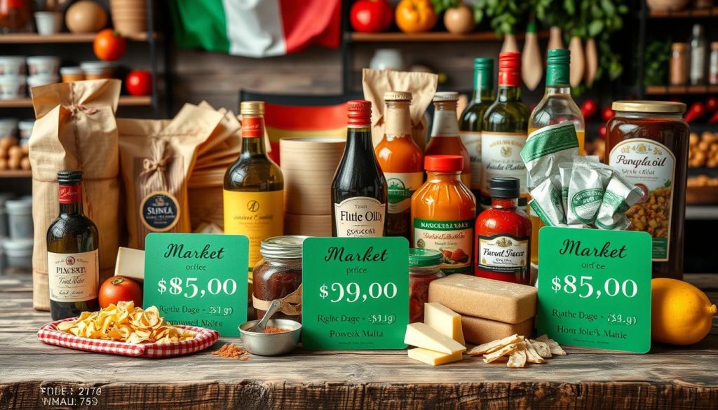 pricing strategy for imported Italian food products