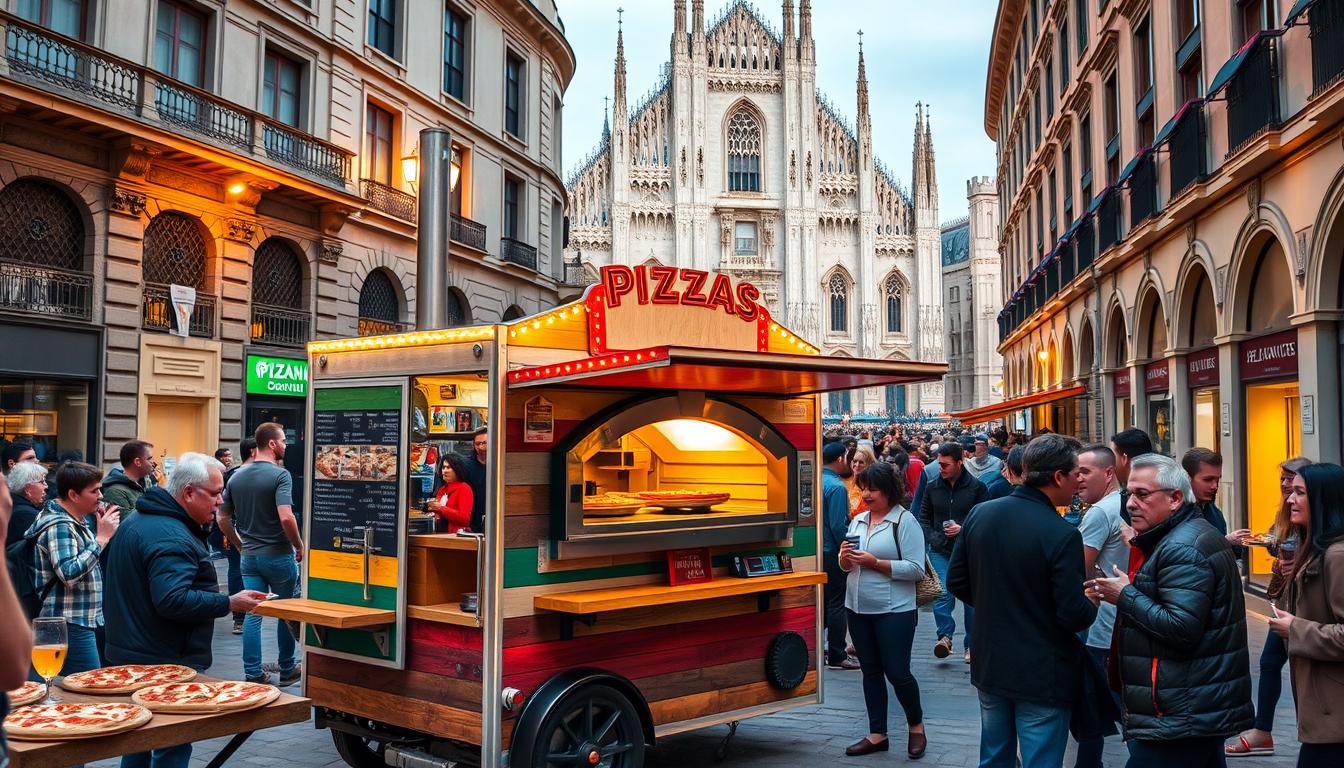 starting a mobile pizza oven business in milan