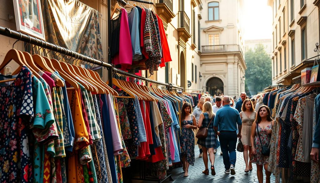 vintage clothing market in Milan trends