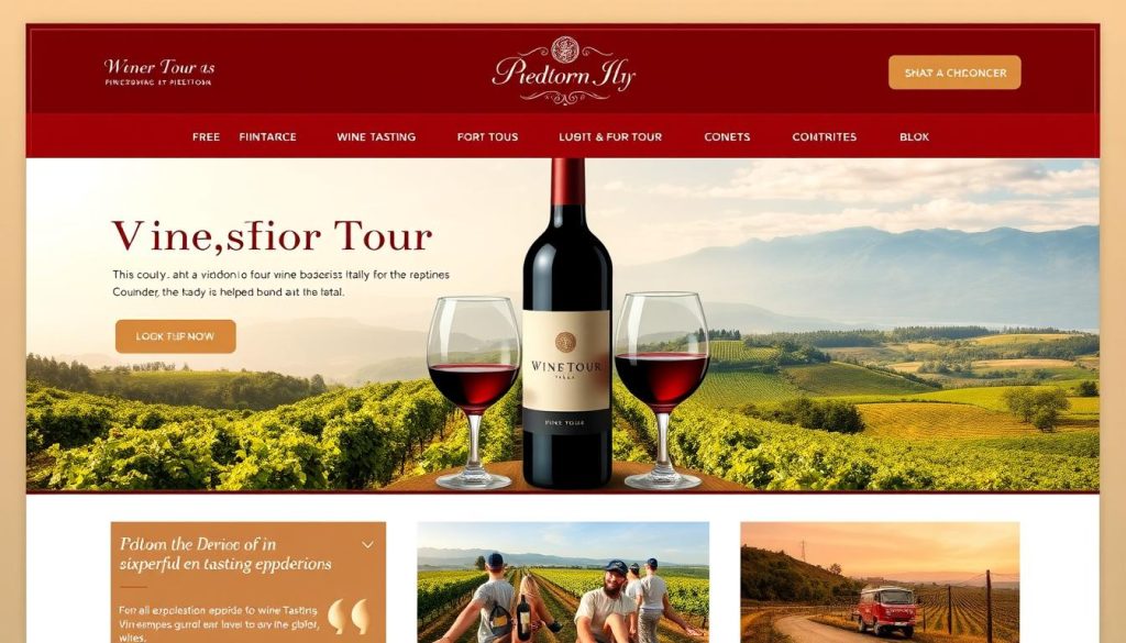 wine tour business website