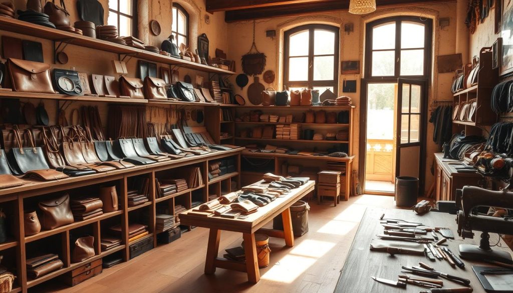 choosing leather workshop