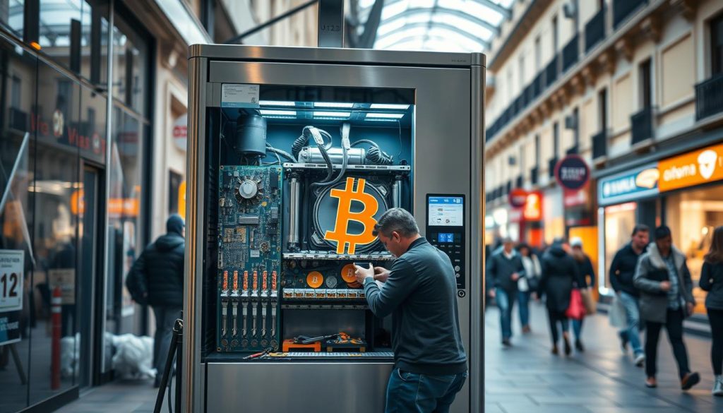 Bitcoin vending machine maintenance