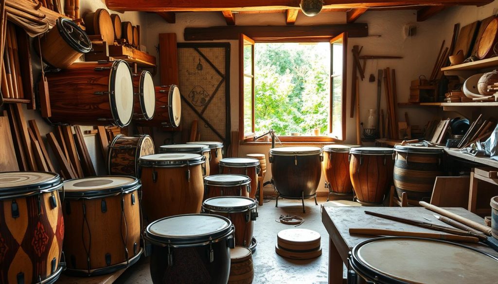 handcrafted drums in Italy