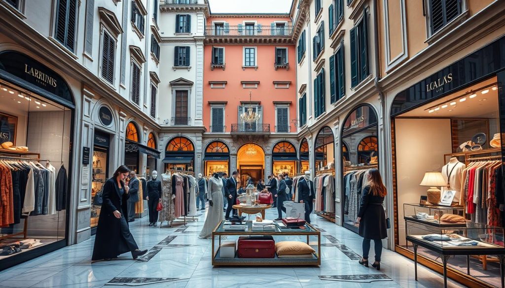 luxury clothing retail in Italy