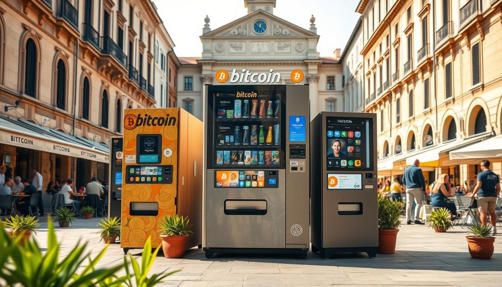 selecting Bitcoin vending machines