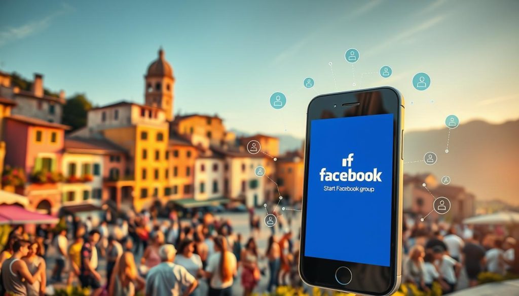 start a Facebook group in Italy